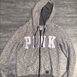 Grey PINK Hoodie